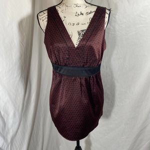 New York & Company Sleeveless Zip Blouse Sz 10